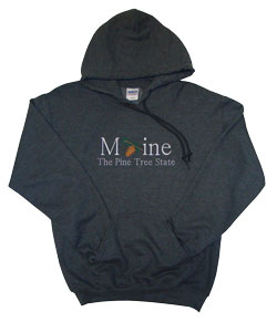 Hooded Sweatshirt with Maine the Pine Tree State