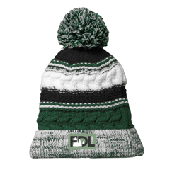Pom Pom Beanie w/Black
