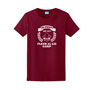 Ladies' Cotton Tee with Distressed Logo