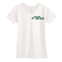 Ladies V-Neck Cotton Tee with Current Logo