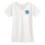 Ladies' V-Neck Cotton Tee with Logo