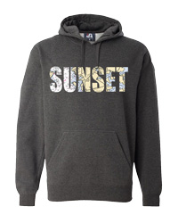 Chart Hoodie with Sunset