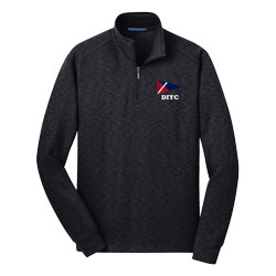 Slub Fleece 1/4-Zip Pullover with Logo
