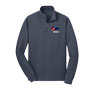 Slub Fleece 1/4-Zip Pullover with Logo