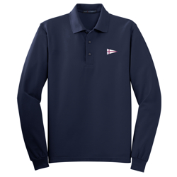Long Sleeve Cotton Polo with Logo