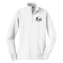 Ladies 1/4 Zip Sweatshirt with Cadet Collar