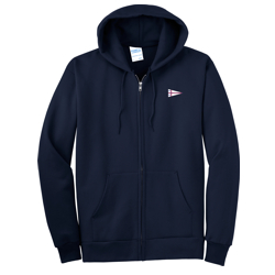 Full Zip Hooded Sweatshirt with Logo